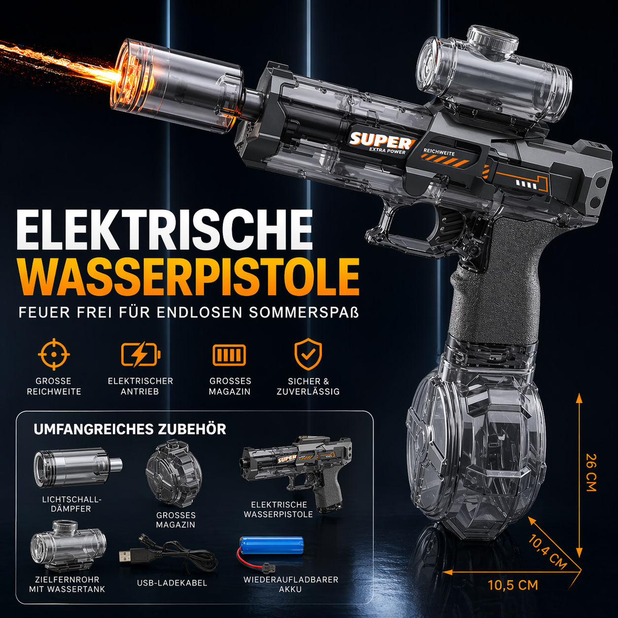 Shark | Elektrische Wasserpistole